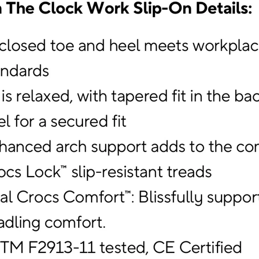 Crocs | Men 11 | Black On The Clock‎ Slip Resistant Work Slip-On Clog Shoes